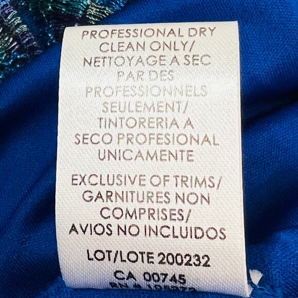 J S COLLECTIONS 8 M blue embroidered mother of the bride party dress NWT B34 - Picture 7 of 8